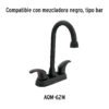 46725 - Cuello tipo bar para mezcladora de lavabo, negro mate, Aqua