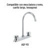 46729 - Cuello curvo para mezcladora de fregadero, cromo, Aqua