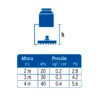 467342 46734 - Regadera cuadrada ABS 6" acabado cromo con brazo, Foset