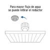 467351 46735 - Regadera cuadrada ABS 6" acabado cromo sin brazo, Foset