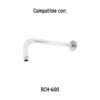 467355 46735 - Regadera cuadrada ABS 6" acabado cromo sin brazo, Foset