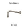 46741 - Regadera cuadrada ABS 6" acabado satín sin brazo, Foset