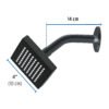 46744 - Regadera cuadrada ABS 4" acabado negro mate con brazo, Foset