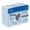 46744 - Regadera cuadrada ABS 4" acabado negro mate con brazo, Foset