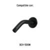 46745 - Regadera cuadrada ABS 4" acabado negro mate sin brazo, Foset