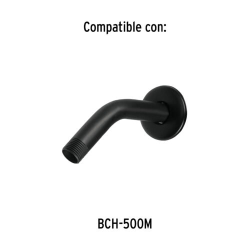 46745 - Regadera cuadrada ABS 4" acabado negro mate sin brazo, Foset