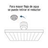 46746 - Regadera cuadrada ABS 6" acabado negro mate con brazo, Foset