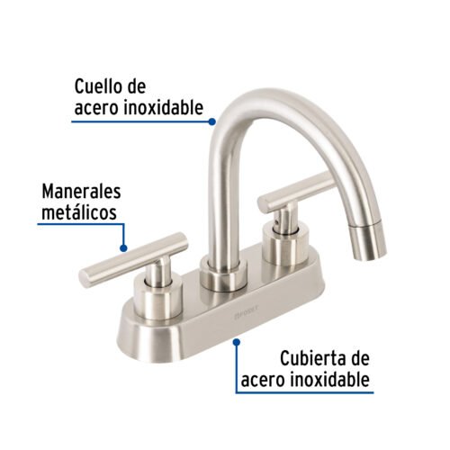 467511 46751 - Mezcladora p/lavabo, bar, manerales palanca, satín, Tubig