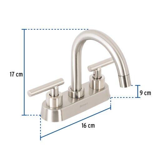 467512 46751 - Mezcladora p/lavabo, bar, manerales palanca, satín, Tubig