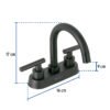 467522 46752 - Mezcladora p/lavabo,bar,manerales palanca,negro mate,Tubig