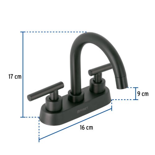 467522 46752 - Mezcladora p/lavabo,bar,manerales palanca,negro mate,Tubig