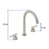 467571 46757 - Mezcladora p/lavabo,taladros separados,palanca,satín,Tubig