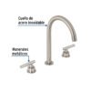 467573 46757 - Mezcladora p/lavabo,taladros separados,palanca,satín,Tubig