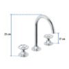 46759 - Mezcladora p/lavabo,taladros separados,redondos,cromo,Tubig