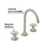 467601 46760 - Mezcladora p/lavabo,taladros separados,redondos,satín,Tubig
