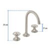 467602 46760 - Mezcladora p/lavabo,taladros separados,redondos,satín,Tubig