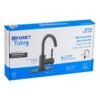 467645 46764 - Monomando corto para lavabo, negro mate, Foset Tubig
