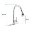 467682 46768 - Monomando para fregadero, cuello extraible, cromo, Tubig