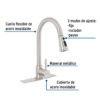46769 - Monomando para fregadero, cuello extraible, satín, Tubig