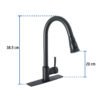 467702 46770 - Monomando para fregadero,cuello extraible,negro mate,Tubig