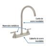 46772 - Mezcladora para fregadero, manerales palanca, satín, Tubig