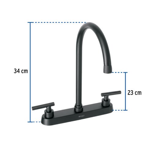 467732 46773 - Mezcladora para fregadero,manerales palanca,negro mate,Tubig