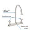 46775 - Mezcladora para fregadero, manerales redondos,satín, Tubig