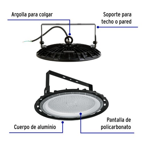 467941 46794 - Luminario de LED 200 W High Bay, Volteck