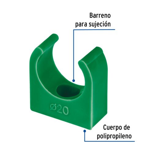 46795 - Abrazadera PPR,  1/2", tipo U, Foset