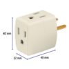 468002 46800 - Multicontacto triple aterrizado, tipo cubo, Volteck