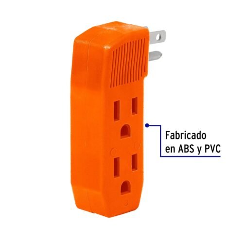 468031 46803 - Multicontacto triple aterrizado, tipo "F" reforzado, Volteck