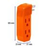 468032 46803 - Multicontacto triple aterrizado, tipo "F" reforzado, Volteck