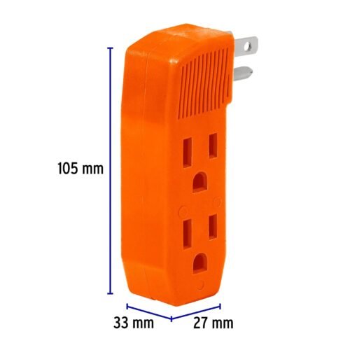 468032 46803 - Multicontacto triple aterrizado, tipo "F" reforzado, Volteck