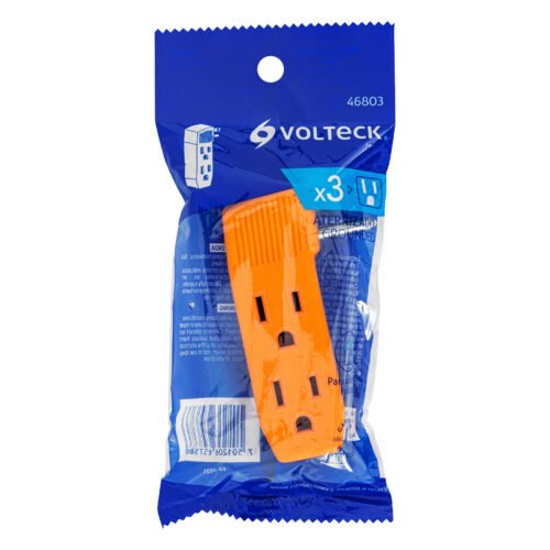 468033 46803 - Multicontacto triple aterrizado, tipo "F" reforzado, Volteck