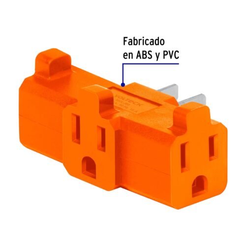 46804 - Multicontacto triple aterrizado, tipo "T" reforzado, Volteck