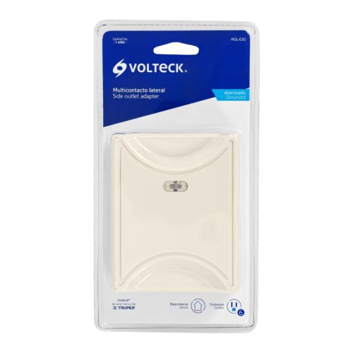 46807 - Multicontacto 6 entradas, aterrizado, lateral, Volteck