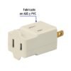 46808 - Multicontacto triple, tipo cubo, Volteck