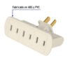 468091 46809 - Multicontacto triple, tipo bisagra Volteck
