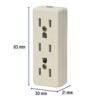 46813 - Multicontacto triple para extensión, 2 polos  tierra