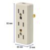 46814 - Multicontacto triple, 2 polos  tierra, Volteck