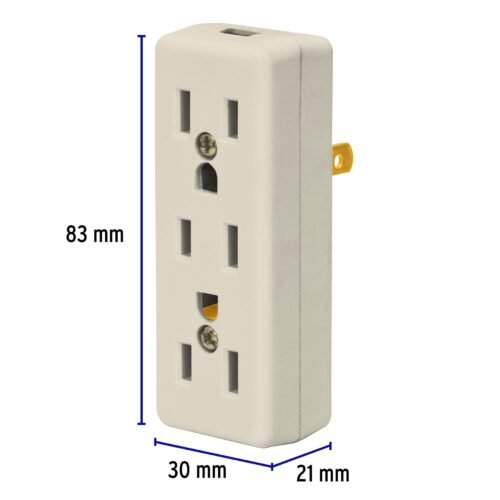 46814 - Multicontacto triple, 2 polos  tierra, Volteck