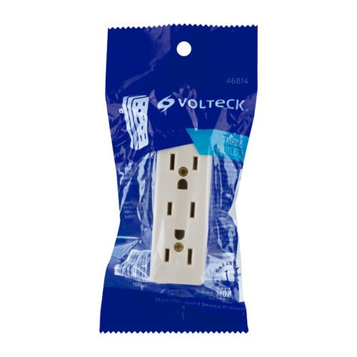 46814 - Multicontacto triple, 2 polos  tierra, Volteck