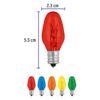 46822 - Caja con 50 focos incandescentes de colores base E12 7.5W