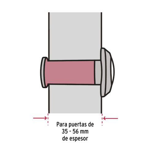 46824 - Mirilla seguridad acabado negro, HERMEX