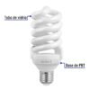 46826 - Pack 4 lámparas espiral T4 24 W luz de día, caja, Volteck