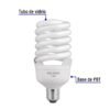 46828 - Lámpara espiral T4 45 W alta potencia luz de día, caja