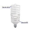 46830 - Lámpara espiral T4 65 W alta potencia luz de día, caja