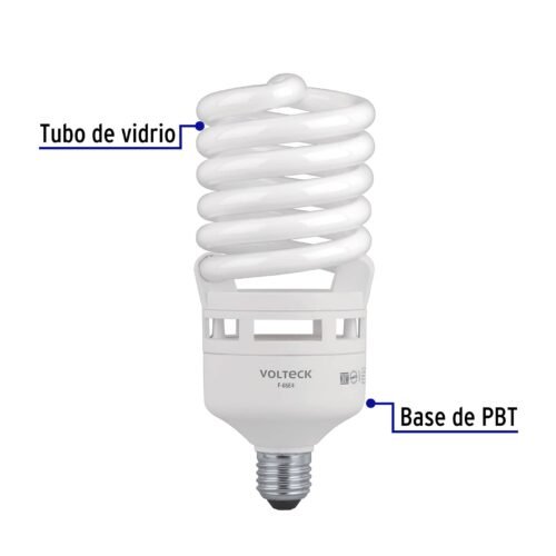 46830 - Lámpara espiral T4 65 W alta potencia luz de día, caja