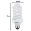 46835 - Lámpara espiral T4 24 W luz neutra en blíster, Volteck