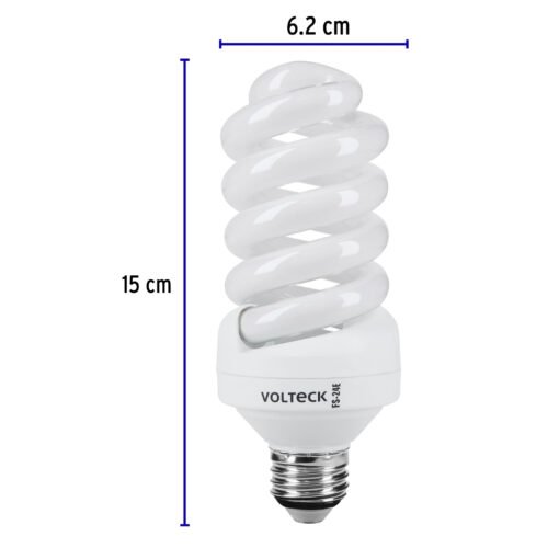 46835 - Lámpara espiral T4 24 W luz neutra en blíster, Volteck